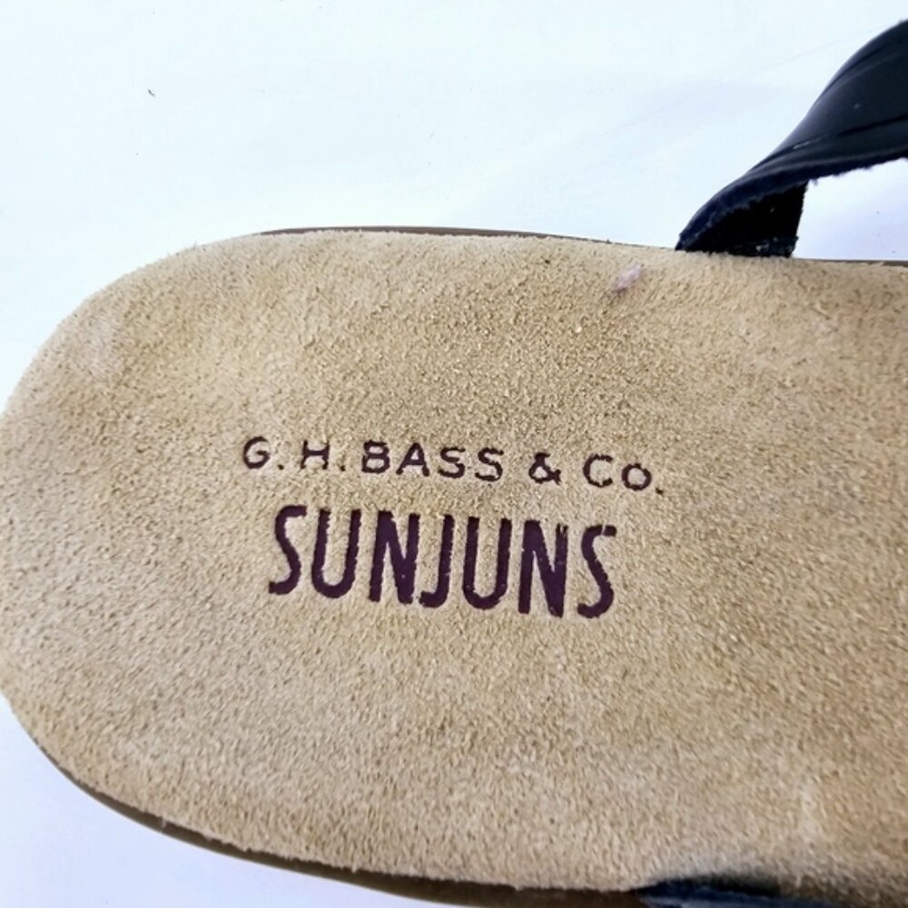 G. H. Bass Co. SUNJUNS Women's 10W Margie Black & Tan Classic Comfort Sandals - Picture 3 of 9